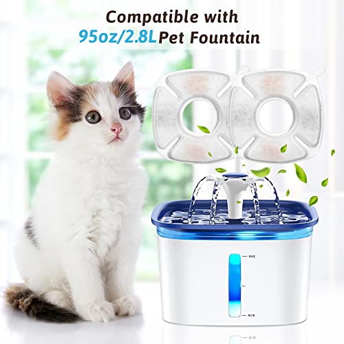 24 Pcs Cat Fountain Replacement Filters 12, 95oz, 12-Pack
