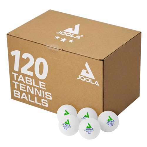 JOOLA Training 3 Star Table Tennis Balls - 40+mm Regulation Bulk Ping Pong Balls for Competition and Recreational Play - Fun as a Cat Toy - Indoor and Outdoor Compatible