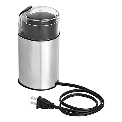 Basics Fast Electric Coffee Grinder for Home Use, Easy to Use Coffee Bean and Spice Grinder with Heavy-Duty Stainless Steel Grind Blades
