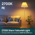 Linkind A19 LED Light Bulbs Dimmable, 60W Equivalent, Energy Efficient 9W, 2700K, 800 Lumens, E26 Standard Base, Lighting for Bedroom Living Room Home Office, 6 Packs