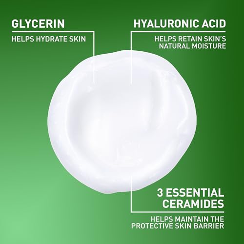CeraVe Hydrating Facial Cleanser, Moisturizing Face Wash For Dry Skin, Hyaluronic Acid + Ceramides + Glycerin, Hydrating Cleanser For Normal To Dry Skin, National Eczema Association Certified