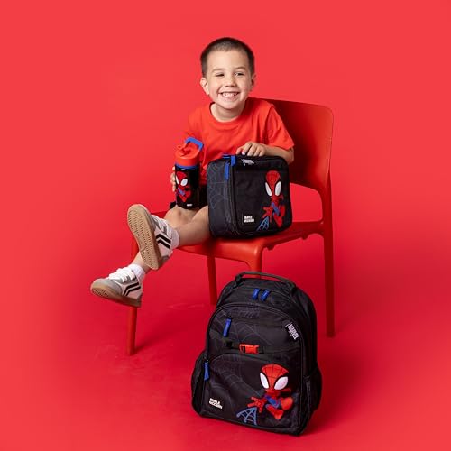 Simple Modern Marvel Spider Man Kids Water Bottle with Straw Lid | 14oz Insulated Stainless Steel Kids Tumbler & Spill Proof Toddler Cup for School, Girls, Boys | Summit | Spidey Kid