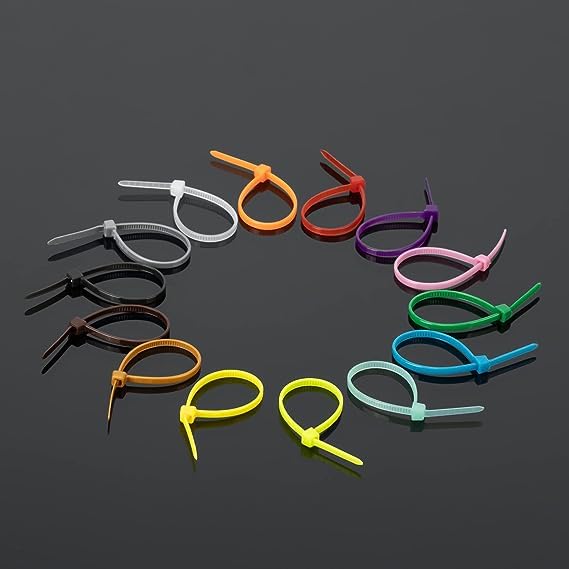 XINGO 1400 PCS Colored Zip Ties 8 Inch, Multicolor Zip Ties, Mix Packed 14 Color Plastic Wire Ties Assortment for Home Office Garden Garage and Workshop