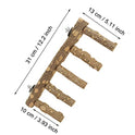 Bird Parrot Ladder Perch for Cage, Nature Wooden Bird Bridge Exercise Stands Parrot Climbing Chewing Toys for Small Animal
