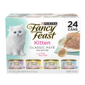 Purina Fancy Feast Tender Ocean Whitefish, Turkey, Chicken and Salmon Feasts Wet Kitten Food Variety Pack - (Pack of 24) 3 oz. Boxes