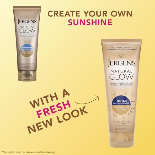 Jergens Natural Glow Daily Firming Moisturizer, For Fair to Medium Skin Tones, 7.5 oz