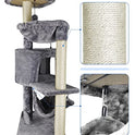 YUNIQUE Cat Tree with Cat Condo and Big Hammock, Grey