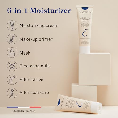 Embryolisse Lait-Crème Concentré Face Moisturizer and Makeup r, French Face Cream With Shea Butter & Aloe Vera