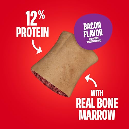 Milk-Bone MaroSnacks Bacon Flavor Small Dog Treats With Bone Marrow, 40 Ounces (Pack of 2) (Packaging Design May Vary)