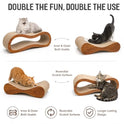 Simple Delxue Cat Scratcher, 2 in 1 Cat Scratching Board, Cat Cardboard, Scratch Lounger, Large, 27.56 x9.45 x8.86 inch