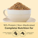 Scratch and Peck Feeds Whole Grain Layer Mash Chicken and Duck Feed - 40 lbs Bag - Corn-Free and Soy-Free - 16% Protein, Certified Organic and Non-GMO Project Verified Chicken Food