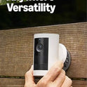 Ring Outdoor Cam Plus, Battery (newest model), Home or business security, Wide-Angle 2K Video with Ring Vision, Low-Light Sight for full-color night vision, Mount-Anywhere Versatility, Black