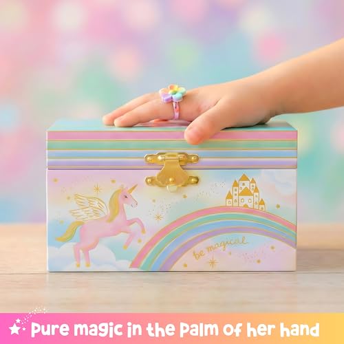 Giggle & Honey® Musical Unicorn Jewelry Box for Girls | Music Boxes for Little Girls | Toddler Jewelry Box for 4 Year Old Kids | Toys for Toddlers | Birthday Gifts for Kids 5, 6, 7, 8, 9 Years