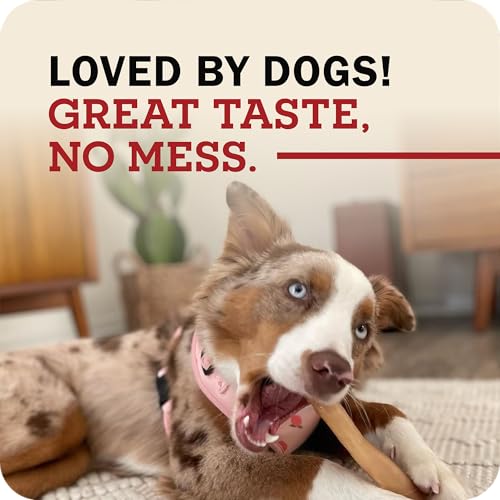 Redbarn Pet Products All-Natural Large 12" Beef Collagen Sticks for Dogs - Long Lasting Low-Odor Alternative to Traditional Rawhide & Bully Sticks - Supports Healthy Joints, Skin, & Coat - 3 Pack