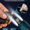 YABIFE Super Quiet Dog Nail Grinder & Clippers Kit with 2 LED Lights, 3 Speeds Up to 12,000 RPM, Lower Than 30dB Electric Pet Nail Trimmer for Small Medium Large Dogs and Cats