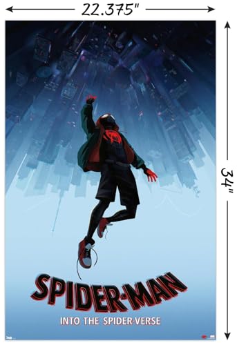 Trends International Marvel Spider-Man - Into The Spider-Verse - Falling Wall Poster, 22.375" x 34", Unframed Version