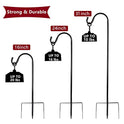 EXCMARK 2 Pack Shepherd Hook Adjustable Height 31/24/16’’ 1/2 inch Thick Use at Weddings, Hanging Solar Lights, Lanterns, Bird Feeders, Metal Hanger Hook (Black, 31 inch). U.S. Patent.