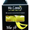 Mr. Canary Yellow 'Pair of Socks' Finch Sock Feeders, 2pk, Seed-Filled All-Season Feeders, 24oz Total