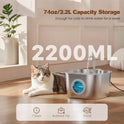 Cat Water Fountain Stainless Steel: Pet Fountains for Cats/Dog Indoor Automatic Waterer Bowls for Drinking Small Animal Water Dispenser Metal Pets Watering Faucet Bottle Auto Kitty Watering Supplies