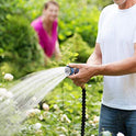INNAV8 Garden Hose Nozzle Heavy Duty - Features 10 Spray Patterns, THUMB CONTROL On Off Valve Hose Sprayer Nozzle for Easy Water Control - Outdoor Water Hose Nozzle Head Attachment