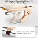 AMOSIJOY Cat Sill Window Perch Sturdy Hammock Seat with Cushion Bed Cover, Wood & Metal Frame for Large Cats, Easy to Adjust Windowsill, Bedside, Drawer and Cabinet(Cushion Bed)