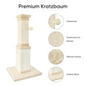 Cat Scratching Post for Large Cats, Cat Scratcher for Indoor Cats Adults, Sturdy Sisal Scratch Post to Protect Furniture, 32 Inch, Beige