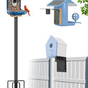 XDW-GIFTS Bird House Pole, 1 Pack 109 Inch Metal Bird Feeder Pole for Outdoor, with 5-Prong Heavy Duty Base for Birdhouse Mounting, Weather Station