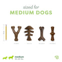 Benebone Medium 4-Pack Dog Toys for Aggressive Chewers – Durable Dog Bones, Made in USA – Dog Toys for Medium Dogs Under 60 lbs