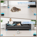 Interactive Cat Toy for Indoor Cats, Auto/Remote Control DIY Cat Mouse Hunting Treadmill Keep Bored Kitten Puppy Entertained to Chase, Feather Toy to Exercise-Sky Blue