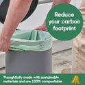 Compostic Compostable Trash Bags, 13 Gallon Tall Kitchen (100 Count) Bulk Pack — Extra Strong, Home Compostable, Plant-Based, Non-Toxic, Unscented Garbage Bags