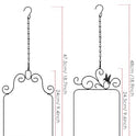 PACETAP Hummingbird Swings and Perches Metal Frame 2 Pack, Wild Bird Swing Outdoor Bird Perch with Wooden Dowel and 2 Hanging Chain for Hanging Indoor, Outdoor, Trunk, Lawn, Patio, Garden (Black)