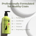 PAWFUME Deshedding Dog Shampoo and Conditioner, Show Dog, 1-Pack – Nourish & Detangle for Silky Soft Coat – Probiotic, Deep-Cleaning, pH-Balanced Formula – Salon-Quality Shampoo for Dogs