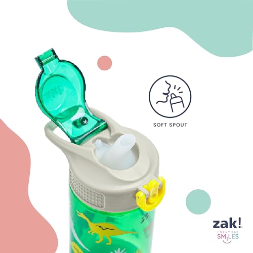 Zak Designs Marvel Spider-Man Sage Kids Water Bottle For School or Travel, 16oz Durable Plastic Water Bottle With Straw, Handle, and Leak-Proof Spout Cover, 2-Pack (Spidey and His Amazing Friends)