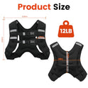 Poudee Weighted Vest, 6lb/8lb/10lb/12lb/16lb/20lb/25lb/30lb Weight Vest for Men Women, Body Weight Vests Adjustable with Reflective Stripe for Strength Training, Running, Workout, Jogging, Walking