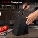 Knife Set, Astercook 15 Pieces Knife Sets for Kitchen with Block, Dishwasher Safe Kitchen Knife Set with Built in Sharpener Block, German Stainless Steel Knife Block Set, Mothers Day Gifts for Women