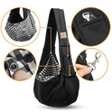 Tomkas Small Dog Sling Carrier - Classic Pocket & Classic Strap - Wrap Carrier - for 3-10 lbs Pets(Black)