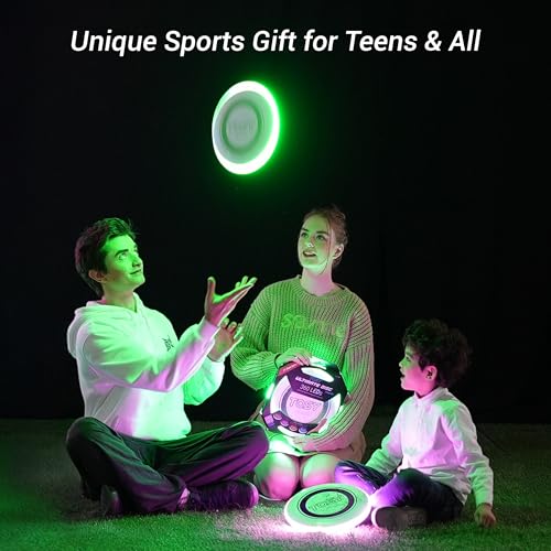 TOSY Flying Disc - 108 RGB Multicolor or 36 Monocolor LEDs, Super Bright, Smart Modes, Easter Basket Stuffers Gift, Camping Toy for Kid/Teen/Adult, Auto Light Up, Rechargeable, Waterproof, 175g