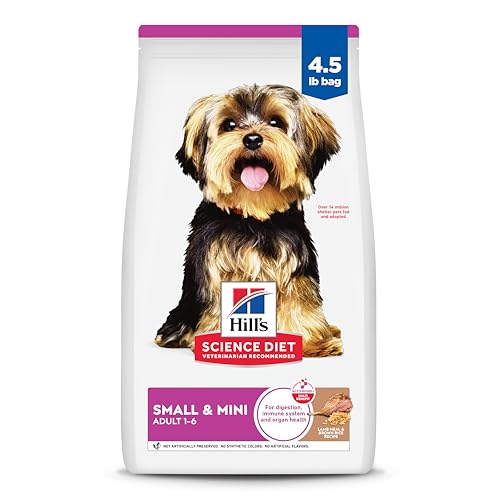 Hill's Science Diet Adult 1-6 Small & Mini Dry Dog Food, Lamb Meal & Brown Rice, 4.5 lb. Bag