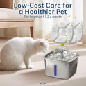 32 Pcs Cat Water Fountain Replacement Filters-16 Pack Cat Fountain Filters with 16 Pack Sponges, Enhanced Compatibility Pet Fountain Filter Fit for 95oz/2.8L 135oz/4L 67oz/2L Pet Drinking Fountain