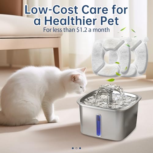 32 Pcs Cat Water Fountain Replacement, 95oz, 16-Pack