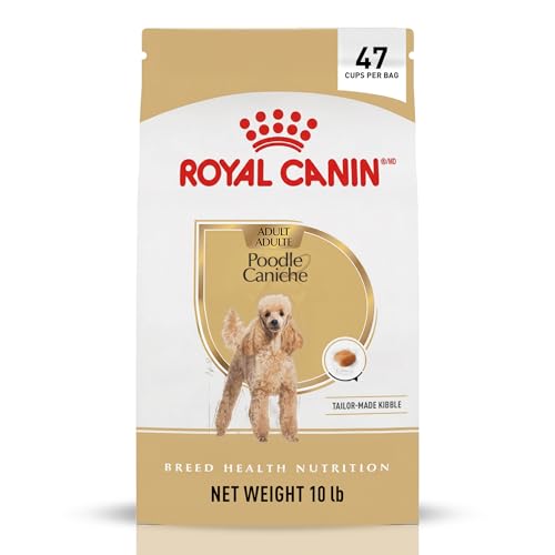 Royal Canin Breed Health Nutrition Poodle Adult Dry Dog Food, 10 lb Bag.