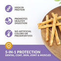 Wild Eats Real Duck Collagen Bully Sticks for Dogs (25 Pack,5 Inch) Long Lasting Dog Chews No Hide Dog Treat Bully Stick Alternative, Rawhide Free, Grain Free, High Protein