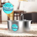 Dog Water Fountain for Large Dogs: 7L/236oz/1.8G Dog Fountain Stainless Steel - Big Cat Drinking Fountain Indoor - Super Quiet Water Fountain for Dogs Inside - for Large Dog Cats & Multi-Pet Home