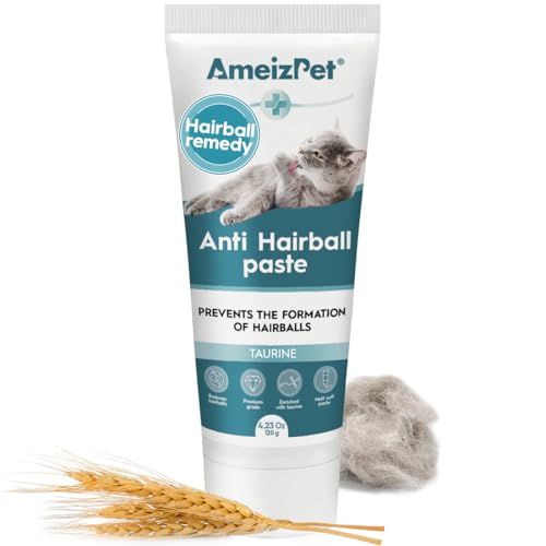 AmeizPet Hairball Remedy for Cats, Anti-Hairball Paste for Pet Fur, Treatment for Long & Short Fur Cats, 4.23 Oz (120g)