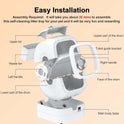 Mintakawa Automatic Cat Litter Box Self Cleaning - APP Control and Weight Monitoring - Ultra-Quiet, Suitable for Medium Cats and Kittens, Safe Anti-Pinch Litter Box (Assembly Required) - White