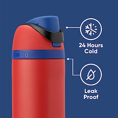 Owala Marvel Potter FreeSip Insulated Stainless Steel Water Bottle with Straw for Sports and Travel, BPA-Free Sports Water Bottle, 24 oz, Spiderman
