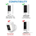 2Pack Adjustable Security Wall Mount Bracket for Ring Stick Up Cam & Ring Outdoor Cam Plus, Perfect View Angle for Your Surveillance Camera System - White