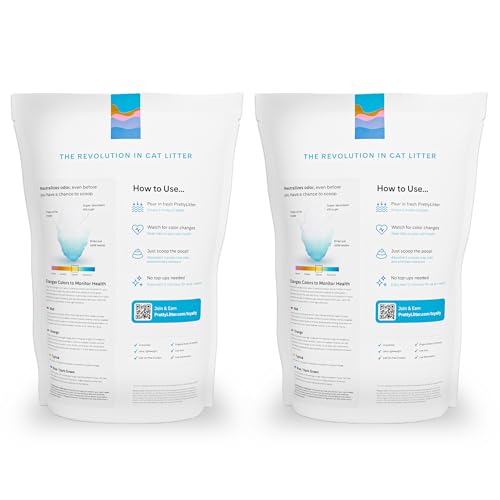 PrettyLitter Health Monitoring Cat Litter, 6lb, 2ct
