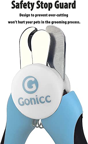 gonicc Dog & Cat Pets Nail Clippers and Trimmers - with Safety Guard to Avoid Overcutting, Free Nail File, Razor Sharp Blade - Professional Grooming Tool for Pets (for Large and Medium Dogs)