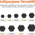 Basics Rubber Hex Dumbbell Hand Weight